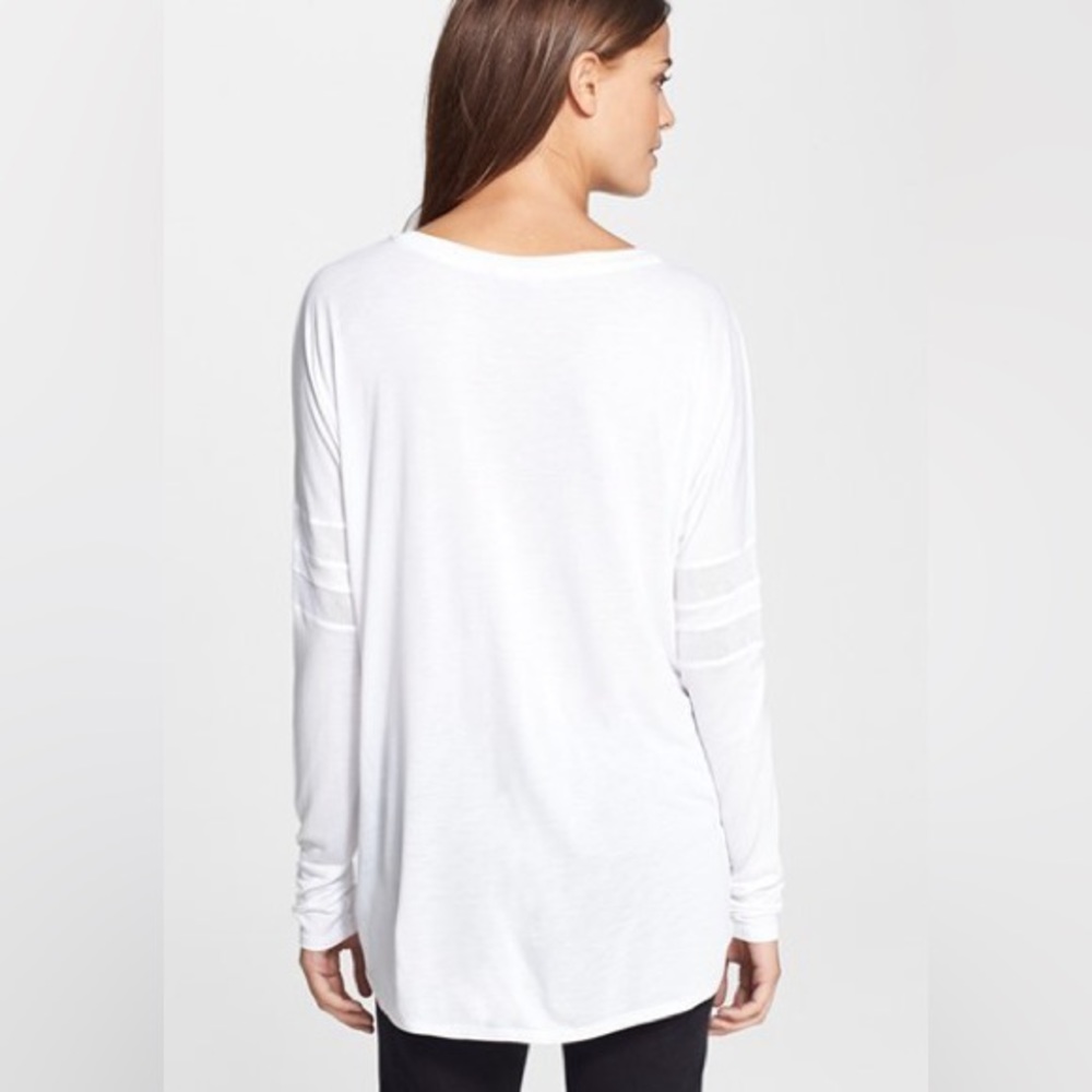 🫶🏼🤘🏼✌🏼 Donated 2 Womens Charity Vince Long Sleeve Crewneck White T-Shirt Top M - Picture 4 of 16